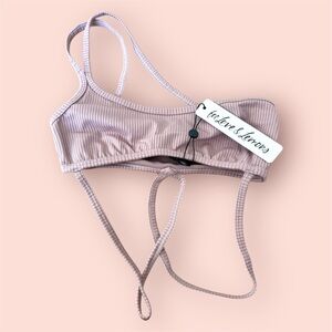FOR LOVE AND LEMONS XS DUSTY ROSE/ PINK ASYMMETRICAL SPORTS BRA